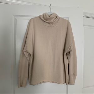 Beige Aerie mock neck sweatshirt